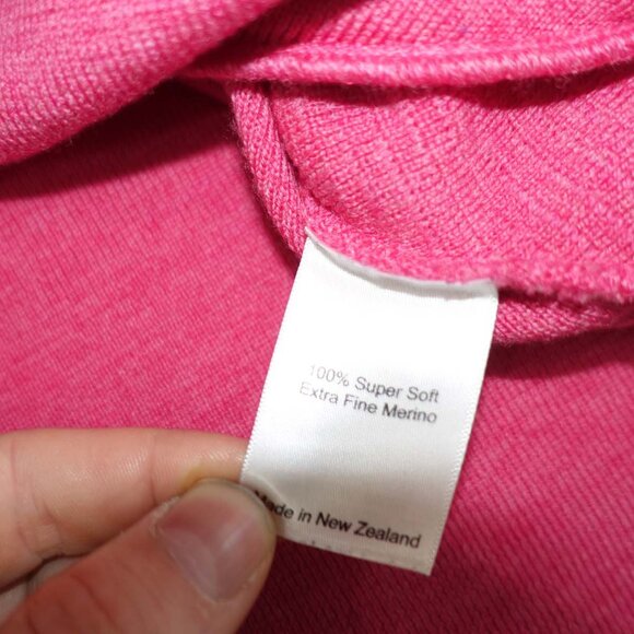 Royal Merino Women's V-Neck Sweater Small Pink Wool Pullover New Zealand S - Picture 5 of 6